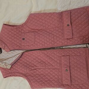 Barbour Women's Quilted Vest‎ Rose  size 14  NWOT